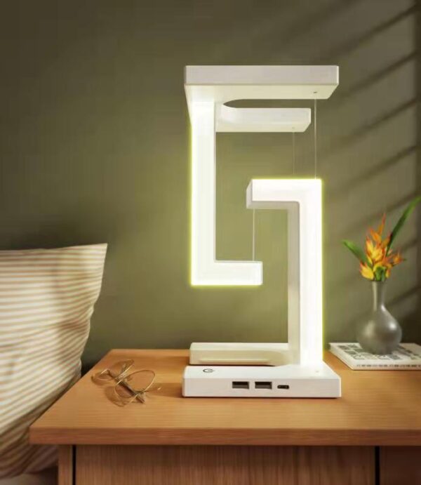 Creative Smartphone Wireless Charging Suspension Table Lamp Balance Lamp Floating For Home Bedroom - Image 3